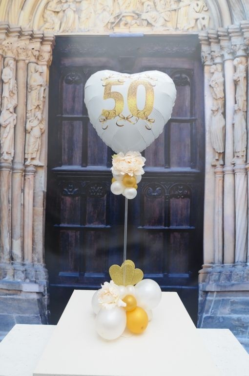 goldene hochzeit deko