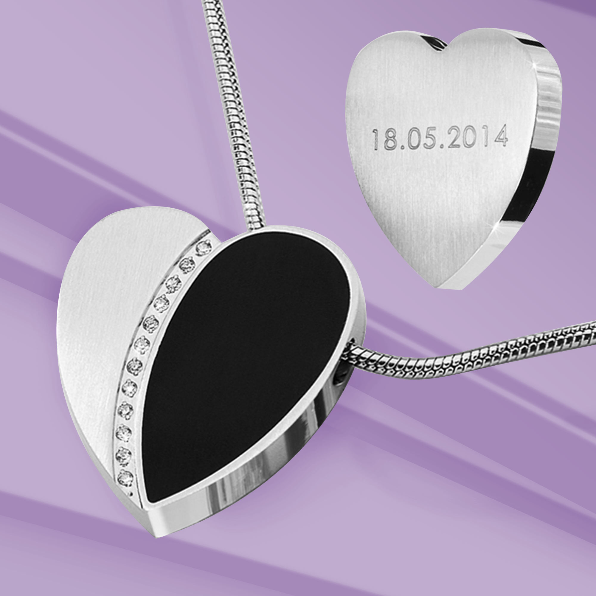 herzkette mit gravur